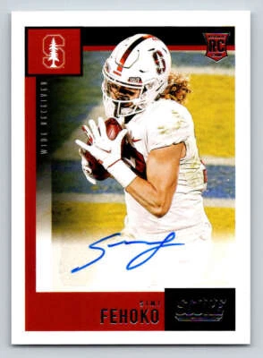 2021 Panini Chronicles Score Rookie Autographs #26 Simi Fehoko (ref 186994) - Image 1 of 2