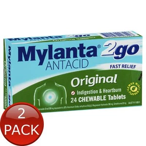 2 x Mylanta2Go Orig Chew 24Tab - Picture 1 of 3