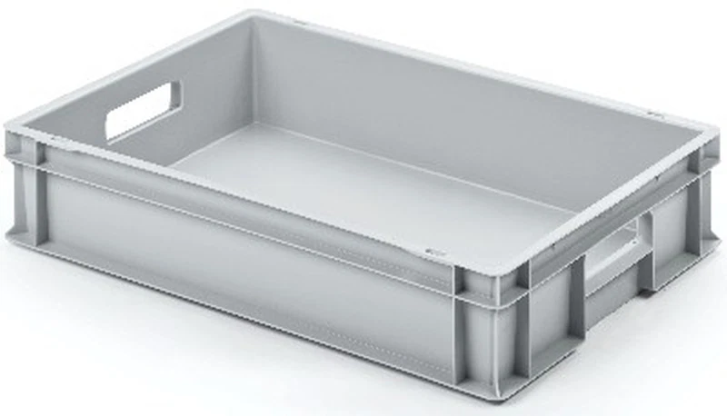 ALUTEC Stapelkisten | Eurobehälter | Lagerbox | Transportbox | Kunststoff | 60×40×12cm