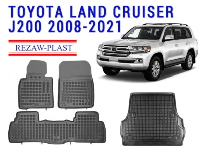 REZAWPLAST Floor Mats & Cargo Mat for Toyota Land Cruiser 2008-2021 All Season Foto 1 de 4