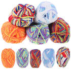  10 Rolls Cotton Three Strands Gradient Yarn Baby Knit Kit Bulk Gift