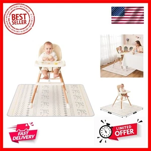 Baby Splat Mat for Under High Chair 51 x 51 Inch Waterproof and Washable Spla... - Picture 1 of 9