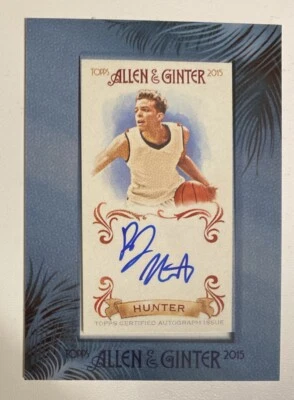2015 Topps Allen & Ginter's Framed Mini Auto RJ Hunter #AGA-RJH Rookie Auto RC - Image 1 of 2