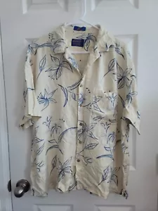 Camicia uomo 100% seta Pendleton hawaiana con bottoni manica corta e taschino TG L - Foto 1 di 7
