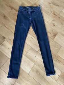 Next Ankle Grazer Navy Jeans Ladies UK 10 Long Waist 26", Length 29"