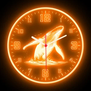 25ck1081 Blauwal springt aus dem Ozean Tauchen Tauchshop flexible Neonuhr - Bild 1 von 16