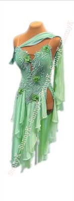 Vestido de Baile Hecho a Mano/Estándar Salón Competición Suave Vals Tango Disfraz Foto 1 de 3