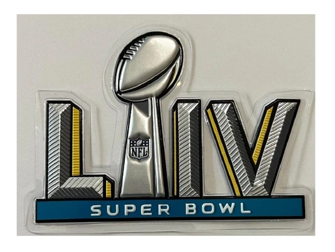 Super Bowl 54 LIV flex chrome plastic jersey patch Kansas City Chiefs Cover