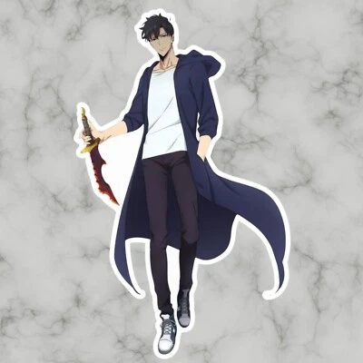 Solo Leveling Sung Jinwoo Hunter Player, Cool Cute Glossy Vinyl sticker, Decal - Image 1 of 2