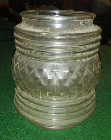 VINTAGE OUTDOOR FOSTORIA CUBE CUBIST GLASS LIGHT GLOBE LAMP SHADE COVER PORCH Cover