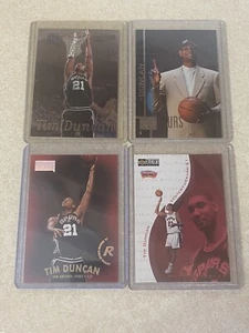 TIM DUNCAN ROOKIE LOT OF 4 - PREMIUM, STADIUM CLUB, SPURS - Imagen 1 de 9