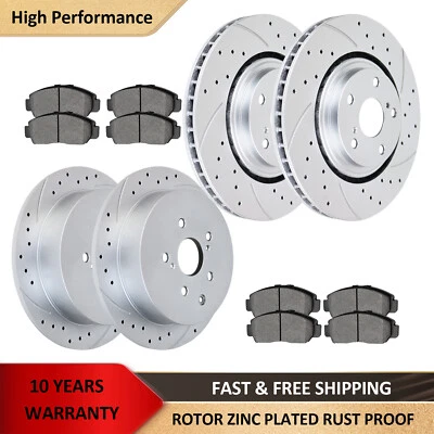 Rotores y pastillas de freno delanteros traseros para Toyota Sienna Highlander Lexus RX350 RX450h Foto 1 de 4