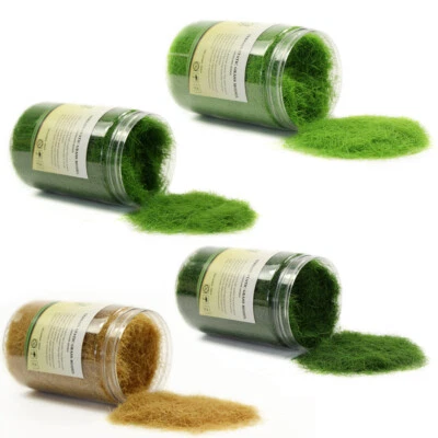 4 Bottles 35g Green 12mm Static Grass Powder Model Railway Layout Grass Flock - Image 1 of 4