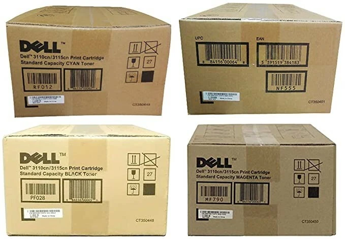 Full Set of Genuine Original Dell Standard capacity Toner Cartridges For 3110CN - image 1 of 1