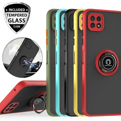 For Boost Celero 5G Plus 2023 Ring Case Magnetic Stand Clear Back+Tempered Glass - Image 1 of 4