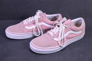Vans Old Skool Damen Sneaker Skaterschuhe rosa weiß Gr. 40 Leder Suede CH2-174 - Bild 1 von 13