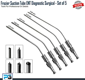 Frazier Saugschlauch Aspirator Chirurgisch Dental HNO Röhrchen Instrumente 5er Set - Bild 1 von 6