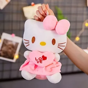 "Muñeco de peluche Sanrio Hello Kitty juguete de peluche 10"" tamaño grande rosa lindo regalo suave NUEVO - Imagen 1 de 6