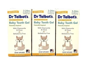 3 X Dr. Talbot's Baby Tooth Gel for Sore Gums Naturally Inspired .53 Oz - Picture 1 of 4