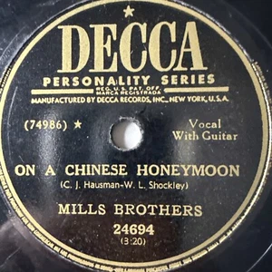 10" 78 RPM-Mills Brothers-Someday/On a Chinese Honeymoon/Decca 24694 - Picture 1 of 4
