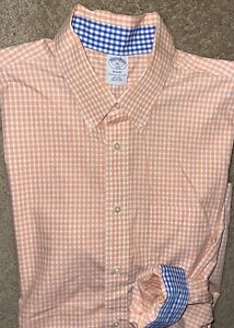 Mens Brooks Brothers 1818 Regent Non Iron Button Front Shirt Size XL - EUC