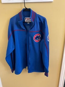 ๐ฅ Chicago Cubs Majestic Full Zip MLB Jacket Men's Large - Picture 1 of 4