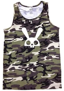 NEU HERREN BEDRUCKT SKULL BUNNY PRO-5 CAMOUFLAGE MMA ARMEE BAUMWOLLE TARNFARBEN TANK TOP - Bild 1 von 4