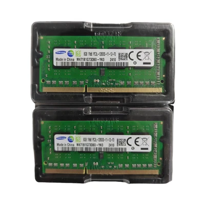Samsung DDR3L 1600MHZ 16GB 2x8GB 1RX8 PC3L-12800S 1,35V SODIMM RAM Laptop Arbeitsspeicher - Bild 1 von 2