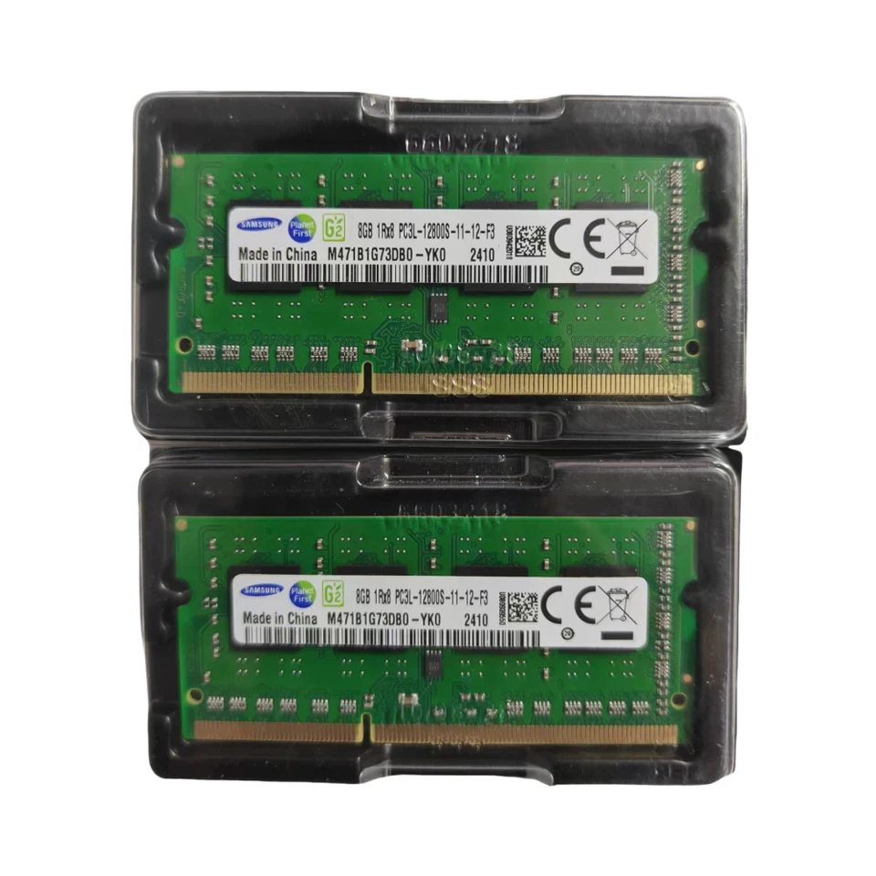 Samsung DDR3L 1600MHZ 16GB 2x8GB 1RX8 PC3L-12800S 1,35V SODIMM RAM Laptop Arbeitsspeicher - Bild 1 von 2