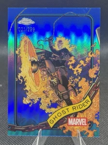 🏍️2025 TOPPS CHROME MARVEL BLUE REFRACTOR /299 GHOST RIDER #183 - Picture 1 of 2