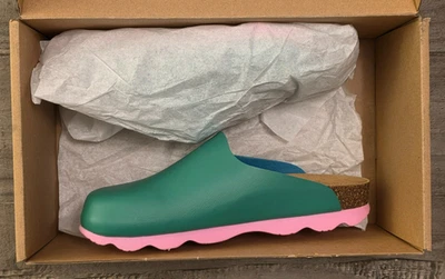 Размер США 7 (ЕС 38) Boden Lyla Цветной Блок Сабо Богатый Изумруд, Стиль # A1919-GRN - Изображение 1 из 4