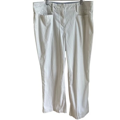 Pantalones Tommy Hilfiger Coastal Preppy Blancos Talla 16 Largo Completo Nautical Resort Foto 1 de 4