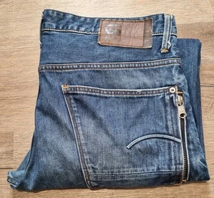 G Star Raw Stean Tapered Jeans Mens W36 x L32 Button Fly Faded Blue - Picture 1 of 24