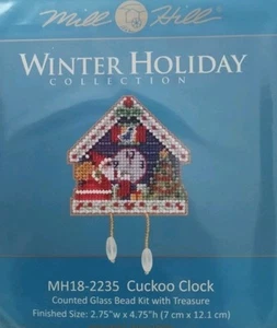 MILL HILL CUCKOO CLOCK CROSS STITCH GLASS BEAD KIT MH18-2235 - Picture 1 of 2
