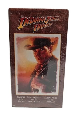 Vintage Factory Indiana Jones Trilogy Set VHS 1999 Harrison Ford NEW! SEALED!  - Image 1 of 4
