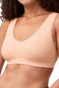 Amoena Womens Kitty Seamless Wire-Free Cotton Pocketed Mastectomy Bra - Picture 1 of 3
