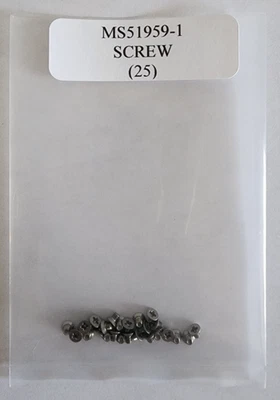 MS51959-1 Screw 2-56 X 1/8" Flat Countersunk Phillips Stainless Steel- Lot of 25