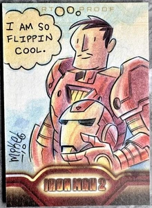 Iron Man 2 Original Art Sketch Card by Mike Maihack - 2010 - Chase Card - Picture 1 of 8