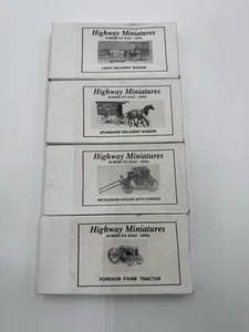 Highway Miniatures HO Scale Lot of 4 Wagons & Tractor Model Kits 1/87 - Bild 1 von 2