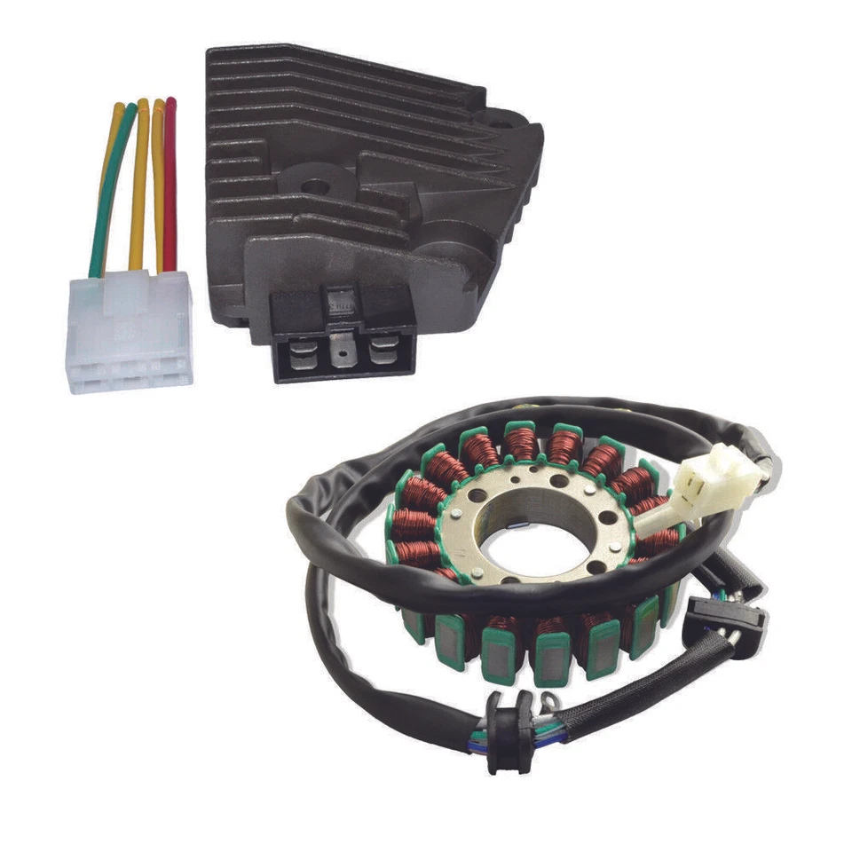 Stator Coil & Voltage Regulator Rectifier for Yamaha XV250 V-Star Virago 250 Foto 1 de 4
