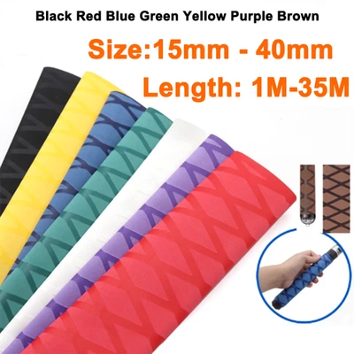 Tubo termorretráctil antideslizante de 15-40 mm de diámetro mango de caña de pescar agarre envoltura funda Foto 1 de 4