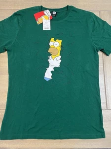 Authentic The Simpsons Green Large Shirt ~ Homer ~ With Tags - Picture 1 of 2