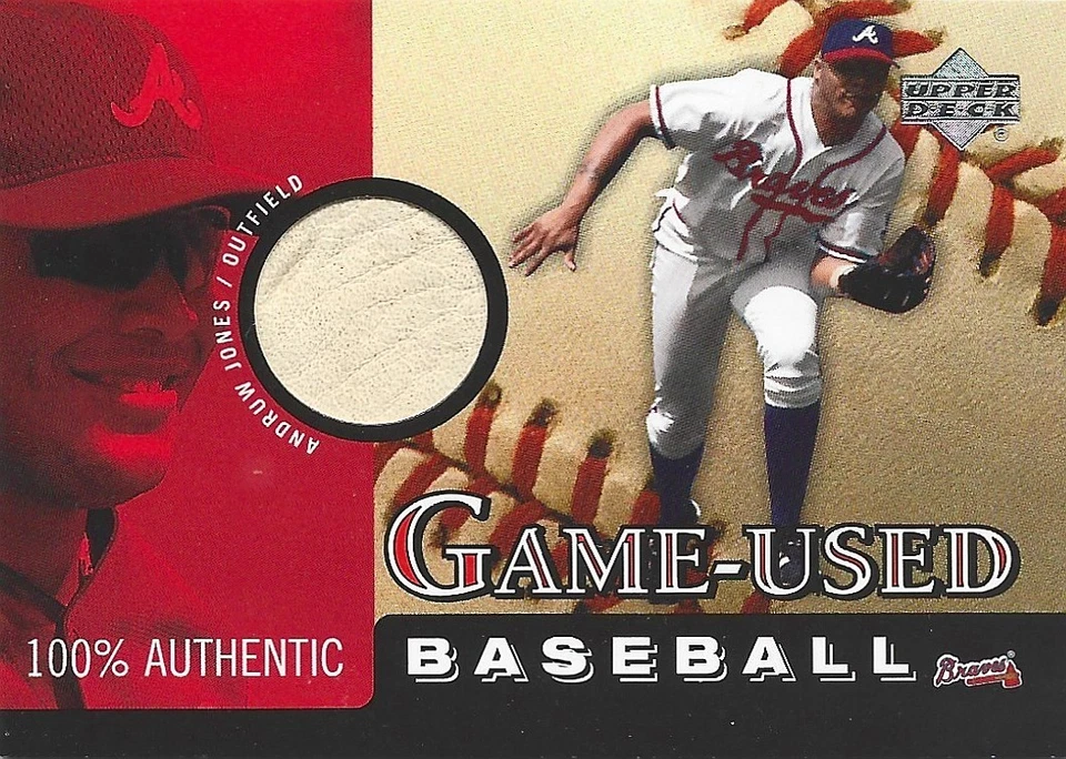 2000 Upper Deck #B-AJ Andruw Jones Game Used Baseball - Image 1 of 1