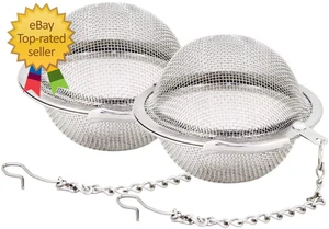 Coladores de té infusores de té de malla de acero inoxidable de 2,1 pulgadas 2 piezas - Imagen 1 de 8