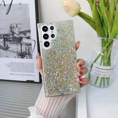 Funda de teléfono brillante a prueba de golpes para Samsung Galaxy S25 S24 S23 S22 S21 S20S9 Foto 1 de 4