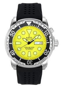 Ratio FreeDiver Automatik Taucheruhr 1068HA90-34VA-YLW-V03 1000M Herrenuhr - Picture 1 of 4