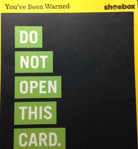 ADULT fun greeting card NAUGHTY Message Shoebox brand "You've Been Warned" 53-14 - Picture 1 of 2