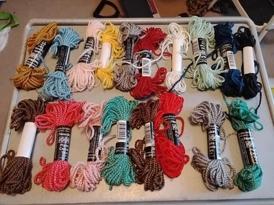 Lot of  18 Plastic Canvas 100 % nylon   Yarn Skeins  Multicolor USA - Image 1 of 4