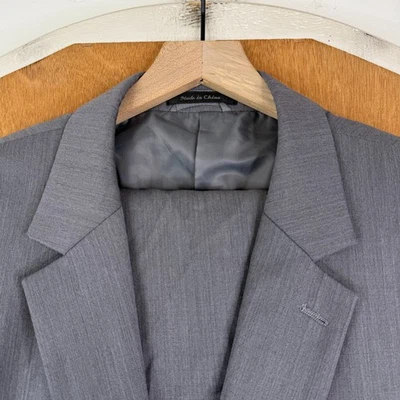 Michael Kors Suit Mens 50L Gray 2 Button Wool Blend Lightweight Pants 44x29 Flat - Image 1 of 4