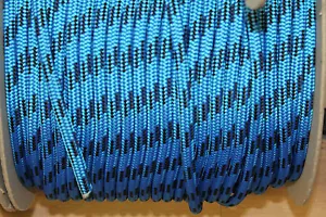 STOCK 16 MT. CIMA SCOTTA & DRIZZA ø 8 Mm. BLU COLOR BARCA VELA CORDA BRICOLAGE - Foto 1 di 1